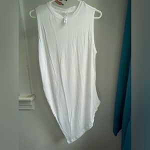 Athleta white a-line shirt dress size ST